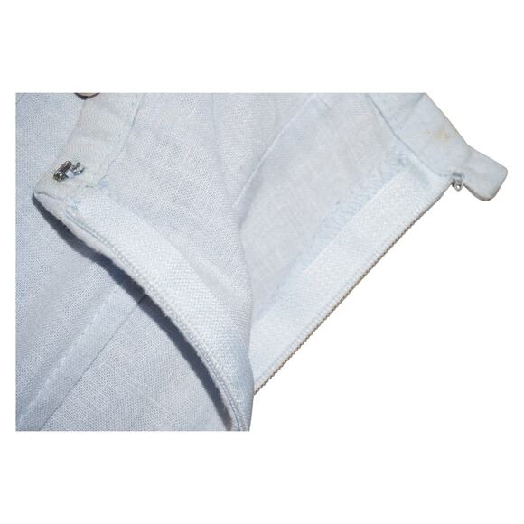 Dalia Collection Light Blue Linen Blend Midi Skirt Size 8 - Picture 8 of 13